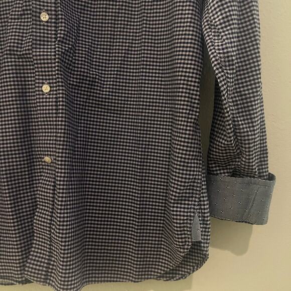Ted Baker Blue Cotton Button Down Shirt Size 16.5 36/37 - Picture 3 of 9